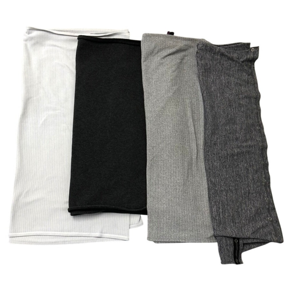 Lululemon Vinyasa Scarf Lot Womens OS Grey Black Multi Snap Wrap 4pc Bundle